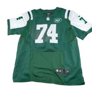 Nike NFL Jersey Adult 48 Green NEW YORK JETS 74 Nick MANGOLD‎ Mesh OnField Flaws
